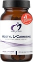 Design til sundhed Acetyl L- Carnitin kapsler 800mg - Energigivende Brain Support - Non-GMO, Vegetarisk Acetyl L- Carnitin HCl supplement (90 Kapsler)