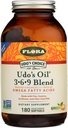 Flora Udo 's Oil 3- 6- 9 Blend - Indeholder organisk kokos, hørfrø olie & mere - 180 Vegetariske bløddele