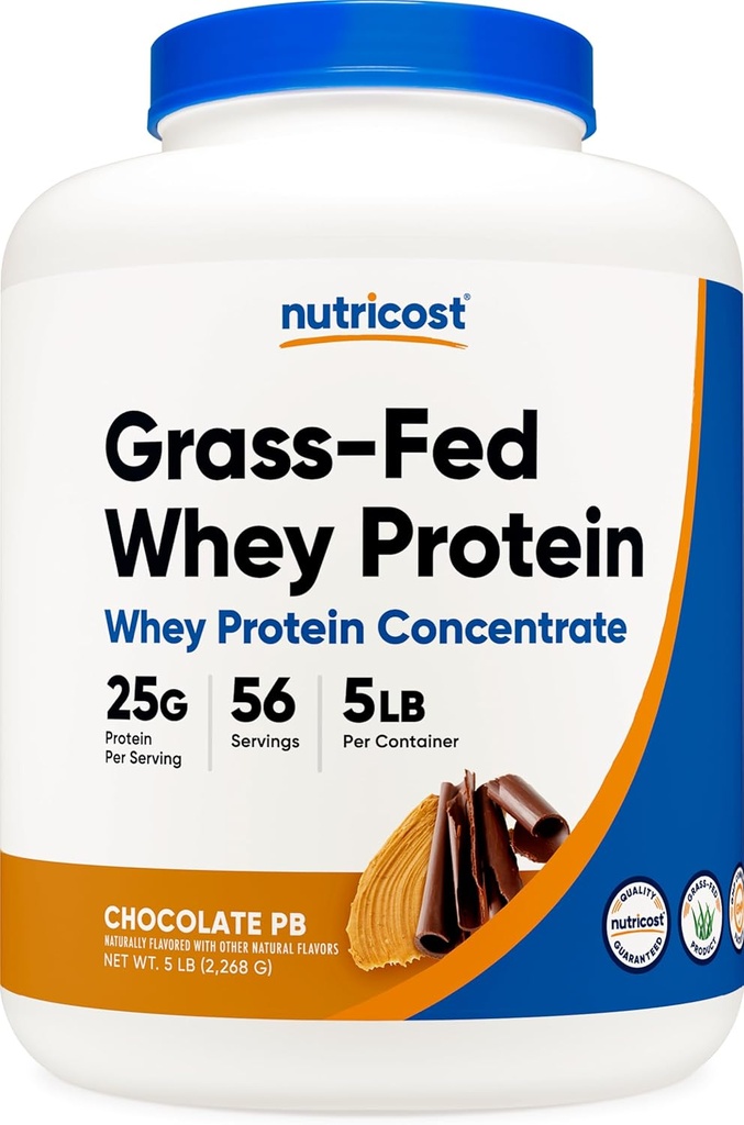 Nutricost Grass- Fed Whey Protein Koncentrat (Chocolate Peanut Butter) 5LBS