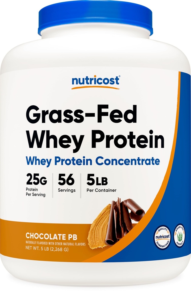 Nutricost Grass- Fed Whey Protein Koncentrat (Chocolate Peanut Butter) 5LBS