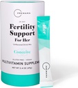 Premama Fertility Support til hendes pulver pakker, Multivitamin supplement til at støtte normal ovulatorisk funktion og ægkvalitet, Gluten- fri, Vegan, Unflavored, 28 Single-Serve Packets