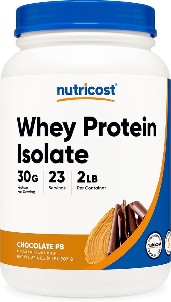 Nutricost Whey Protein Isolate (Chocolate Peanut Butter, 2 Pund) Protein Powder