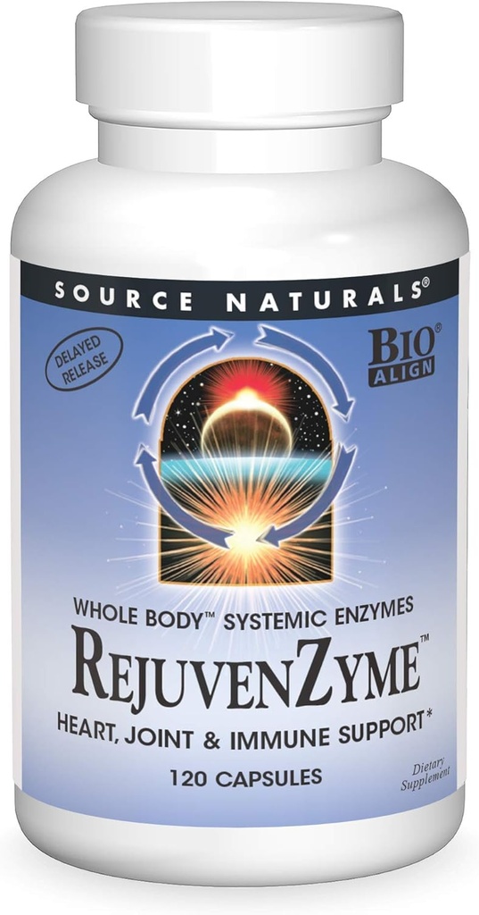 Source Naturals RejuvenZyme - for Heart, Joint & Immune Support - 120 Capsules