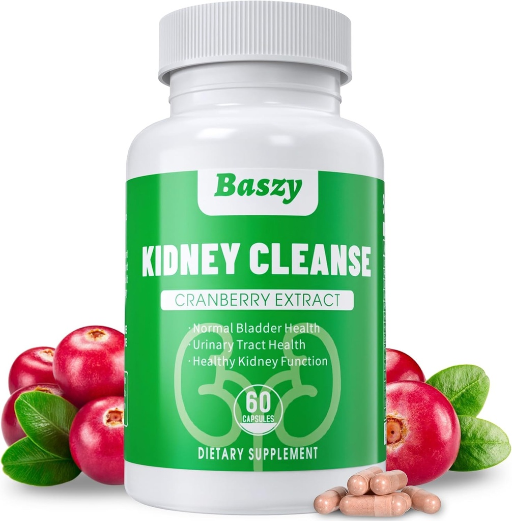 Nyre Cleanse Detox & Reparation Mex124; Ekstra Styrke 50: 1 Cranberry Extract Mex124; 22-in-1 Nyre Health Supplement Mex124; Nyre Support Formel for Nyre Gendanne Mex124; Nyre Detox og Brege Sundhed