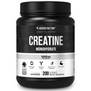 Jacked Factory Creatinine Monohydrat Powder 1000g - 5g Daily Creatinine Supplement for mænd og kvinder, Vegan- Friendly, Third- Party Testet - 200 Serveringer, Unflavored