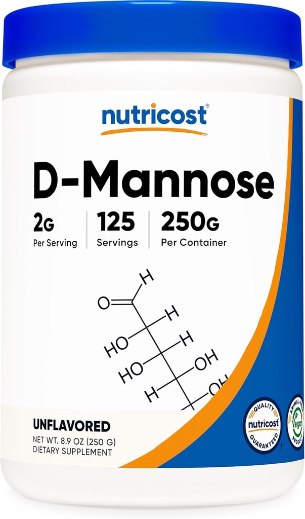 Nutricost D- Mannose Powder 250 Bedste - Non-GMO og Gluten Free