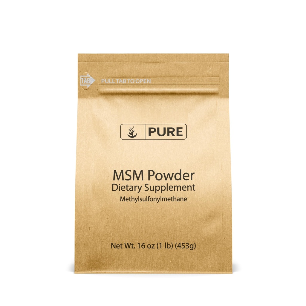 PURE ORIGINALSKE INGREDIENSER Methylsulfonylmethan (1lb) MSM, Natural Svovl Kosttilskud