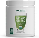 IVL - Organic Green - Organic Superfood Drink - Indfyldt med antioxidanter, Mikronæringsstoffer, Prebiotika & Probiotika - for immunforsvar, fordøjelsessygdomme - Great Smag (1 pakke, 30 Servere)