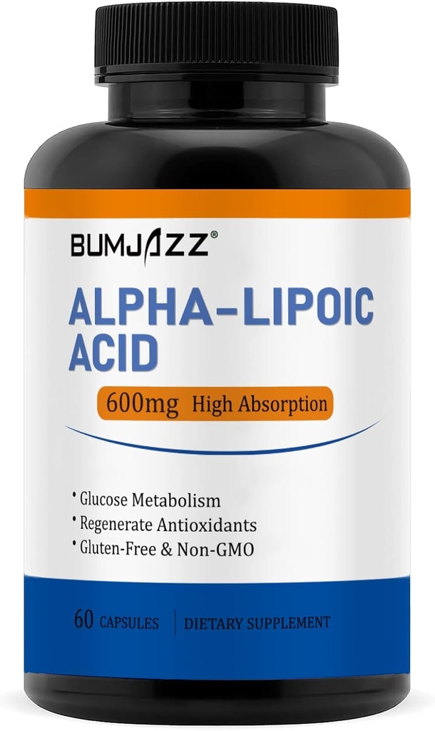Alpha lipoinsyre 600 mg, hjælper med at understøtte glukosemetabolisme og regenerat antioxidanter Non- GMO - Gluten Free - Soy Free - 60 Greve