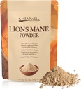 Heapwell Superfoods Lions Mane Powder 100g - Premium Grade, High Spectrum Lions Mane Mushroom supplement til kognitiv support, immunboost, og Mental Klarhed 100 Plus Serveringer