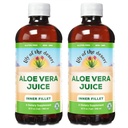Lily Of The Desert Organic Aloe Vera Juice 2- Pack - Indre Fillet, Natural Gut & fordøjelsesstøtte, Mave Relief, 32 Fl Oz Ea