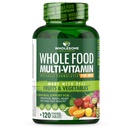 Grossic Wellness Hel Food Multivitamin for Mænd - Natural Multi Vitamin, Minerals, Organic Extracts - Vegansk Vegetar - 120 tabletter