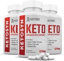 (3 Pack) Ketosyn Keto ACV Pills 1275MG Keto Support Blend Capsule Alternativ til Keto ACV Gummies Formuleret med Apple Cider Vinagra Extra Virgin Olivenolie Powder Green Tea Leaf 180 Kapsler