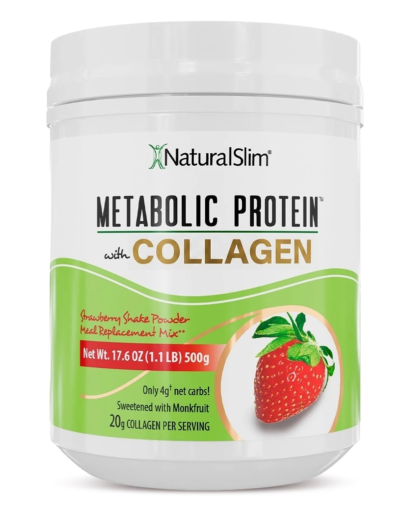 Metabolisk proteinpulver med collagen, Whey Protein Powder Shake, Hydrolyzed Collagen med L- Glutamin til metabolisk støtte, fordøjelse, hud, joints & muskel, lav Carb Meal udskiftning, 17.06 oz