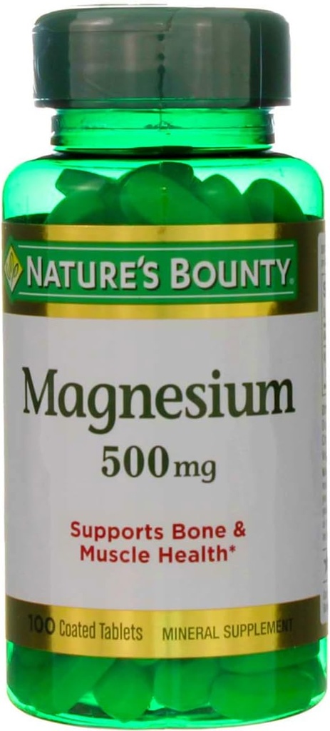 Naturens Bounty Magnesium 500 mg tabletter 100 ea (pakke med 2)