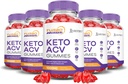 (5 Pack) Turbo Ripped Keto ACV Gummies Advanced Formel 1000MG Turbo Ripped Keto Gummies Apple Cider Vinticaria Formuleret med Pomegranate Beet Juice Powder B12 Vegan Non GMO 300 Gummys
