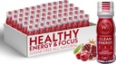Grossic Organics - Sugar Free Energy Shots Extra Strength Natural & Sund Energy Drinks - Plantbaserede energi kosttilskud w / Vitamin B12 Lions Mane & Yerba Mate - Cherry Pomegranate Flavor 48 Pack