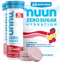 Nuun Zero Sugar Hydration Electrolyte Tablets - Magnesium, Calcium, Kalium, Chlorid & Natrium, Light & Delicious Fruit Flavors, No Sugar, Gluten Free, Vegan, Mixed Berry 4 Pack (40 Servere i alt)