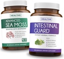 Intestinal Guard & Irish Sea Moss (2 - Måned Supply) Guard & Moss Fusion Bundle - Intestinal Guard (120 Kapsler) Potent Natural Formel og Organic Irish Sea Moss (120 Kapsler) Raw Vegan Supplement