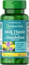 Puritans Pride Milk Thistle & Mælkebøtte Extract 60 Greve