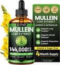 Mullein Drops til lunger med lakrids & Astragalus, Respiratoriske & immunforsvar, Lung Detox til Rygere Tincture, Mullein Leaf Extract til Lung Cleanse, Sukker & Alkohol- Free, 4 fl oz
