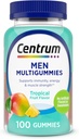 Centrum mænds Multivitamin Gummies, Immun, energi, sund udseende Support, 100 Greve, 50 dages forsyning