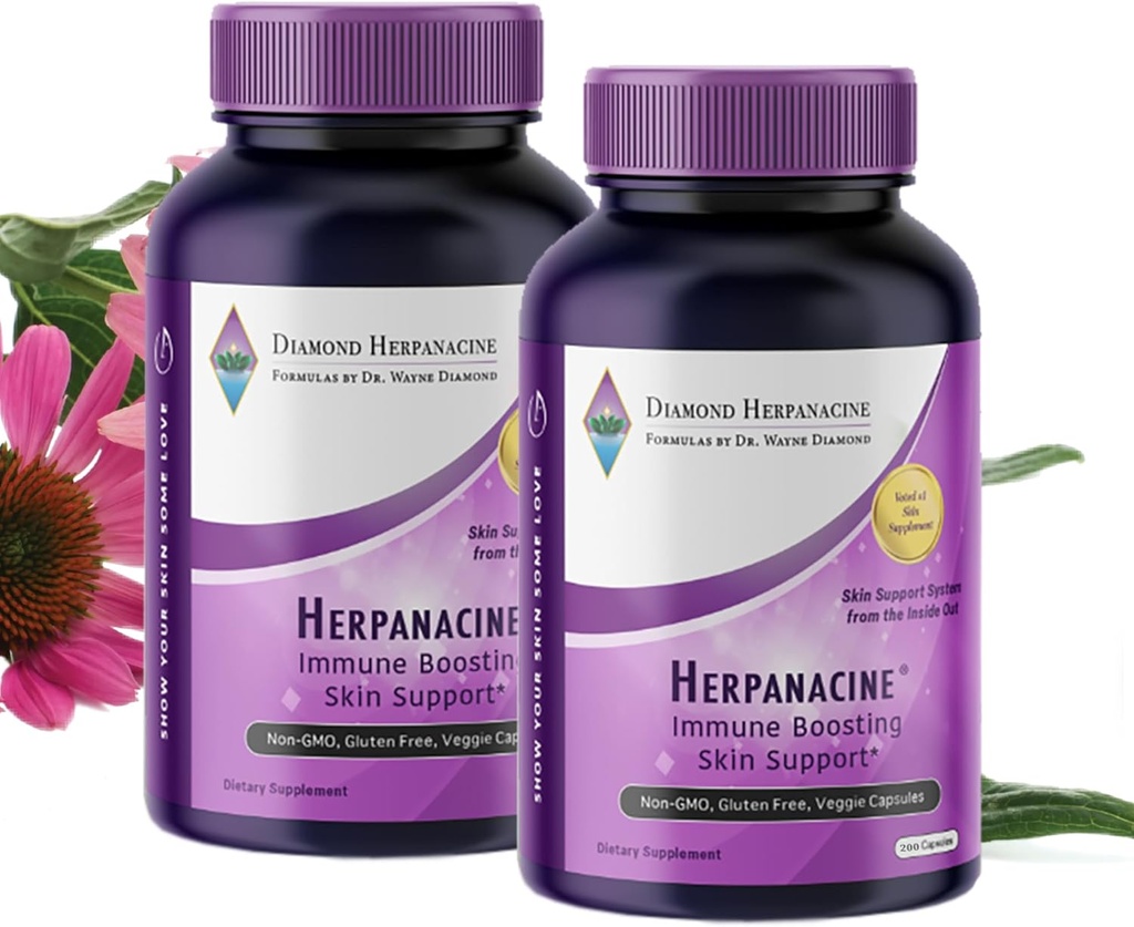 Diamond Natural Skin Care og immunforsvar - Vitaminer til at hjælpe Clear Skin - Hud og immunsystem support indefra - Lavet med naturlige ingredienser (400 Greve)