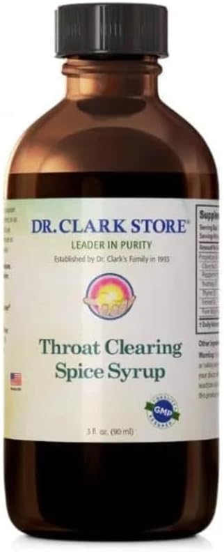 Dr Clark Store Natural Cough Syrup – Herbal Sore Throat Relief, 3 Fl Oz, Soothing Cough Remedy
