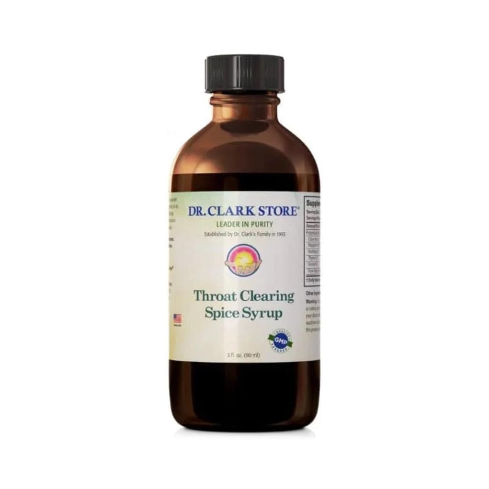 Dr. Clark Store Natural Hoste Syrup - Herbal Sore Throat Relief, 3 Fl Oz, Lindrende Hoste Remedy