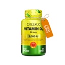 ORZAX Vitamin D3 2000 iu (50 mcg) - Non-GMO, Gluten Free, Sugar Free, Dairy Free - 1 års levering til stærk muskelfunktion og immunforsvar - Mood Supplement for Wellness (360 Softgel)