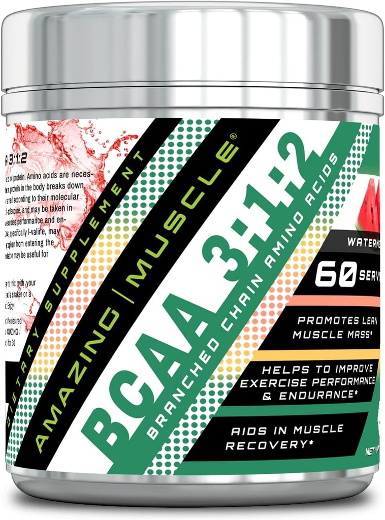 Amazing Muscle BCAA 3: 1: 2 Supplements124; 60000 Mg Per Servering