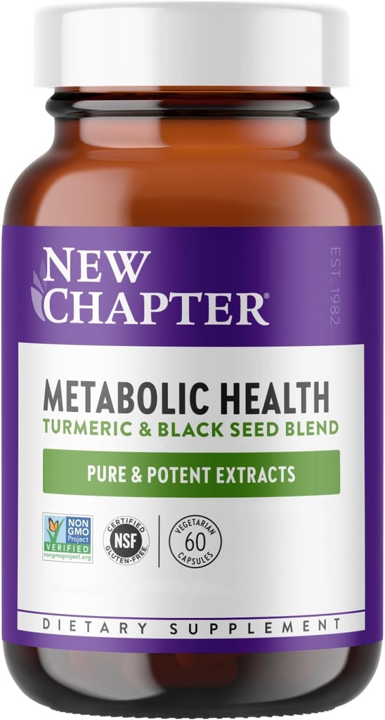 Nyt kapitel Metabolisk sundhed, Golden Black Seed, Black Seed Oil + gurkemeje for sund mad, sund vægt - 60 ct vegetarisk kapsel