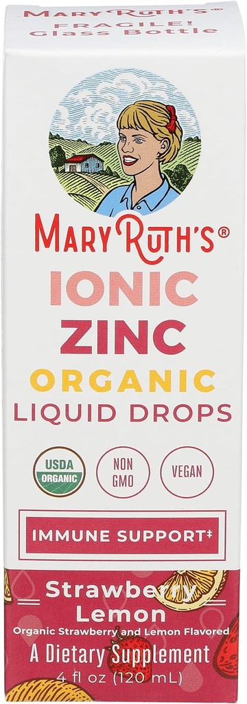 Mary Ruth 's, Ionic Zink Strawberry Lemon Organic, 4 Fl Oz