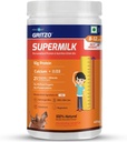 ATS Supermilk Højde + for 8-12Y drenge, Personaliseret sundhed drik for børn, High Protein (10 G) med Calcium + D3,21 Vitamin & Min, Nul Raffineret Sukker, 100% Natural Double Chocolate, 400 G, Pulver