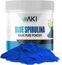 AKI E18 Grade Blå Spirulina Powder Pack - Ultra Koncentreret Phycocyanin Superfood - Deep Blue, Vegan & Non- GMO - Ideel til smoothies, is, yoghurt eller Pastries - 2oz / 57g