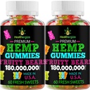 2PACK Hamp Gummies Premium Hamp Gummy Bears- for søvn, rolig, slapt-Omega Hamp Oil, Natural High Potency Hamp Party Ediply-Made in USA