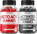 Keto ACV Gummies (60 Greve) Avanceret vægttab Formel og aktiverede Charcoal Gummies (60 Greve) Sund Detox & Rense Support - Formuleret fra Organic Coconut Shells - Ikke GMO, Vegan & USA Made