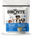Dinovite 3 i 1 Probiotika til hvalpe, Hud & Coat, fordøjelsesbesvær og fælles relief, hund mad toppers, lakseolie, Glucosamin, Allergi Relief & Itch Relief hudpleje, 90 Servere (Puppy)