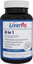 Nutrasal LiverFlo Leverstøtte PPC Polyenylphosphatidylecoline S- adesnosylmethionin Glycyrrhtinic Acid Silymarin Supplement Vegetariske kapsler