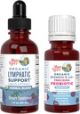 MaryRuth Organics Probiotisk fordøjelse (Hindbær) for kvinder 40 + & Lympletarid Cleanse Dryps • 124; USDA Organic, Clean Label Project Verified ® • 124; Vitamin til Gut Sundhed og Immunitet • 124; Vegan, Gluten Free