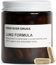 Food Over Drugs Lung Formel - Herbal Detox med Organic Mullein, Thyme, Licorice & Astragalus - Naturligt supplement til Lung Support, Breathing Clarity & Mucus Balance - Plantbaserede kapsler