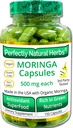 150 Moringa kapsler lavet med USDA Certified Organic Moringa Leaf Powder, nettovægt 500 mg pr. kapsel