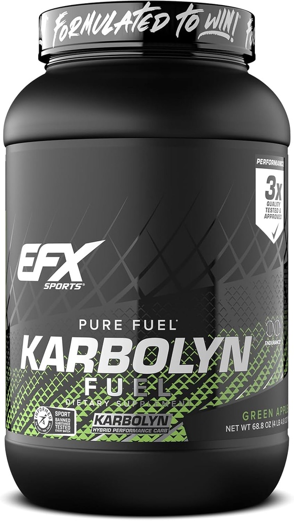 EFX Sports Karbolyn Brændstof Budd124; Fast- Absorbing Carbodiate Powder Budd124; Carb Load, Vedvarende energi, Quick Recovery