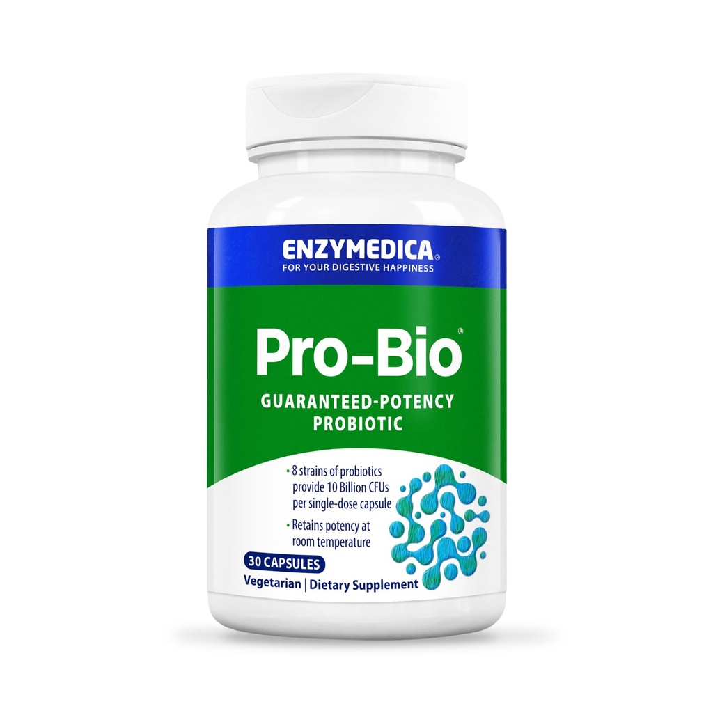 Enzymedica, Pro- Bio, Hylde Stabil, Stomach- syre resistent Probiotisk for sund fordøjelse, 10 Millioner CFU, 30 Greve