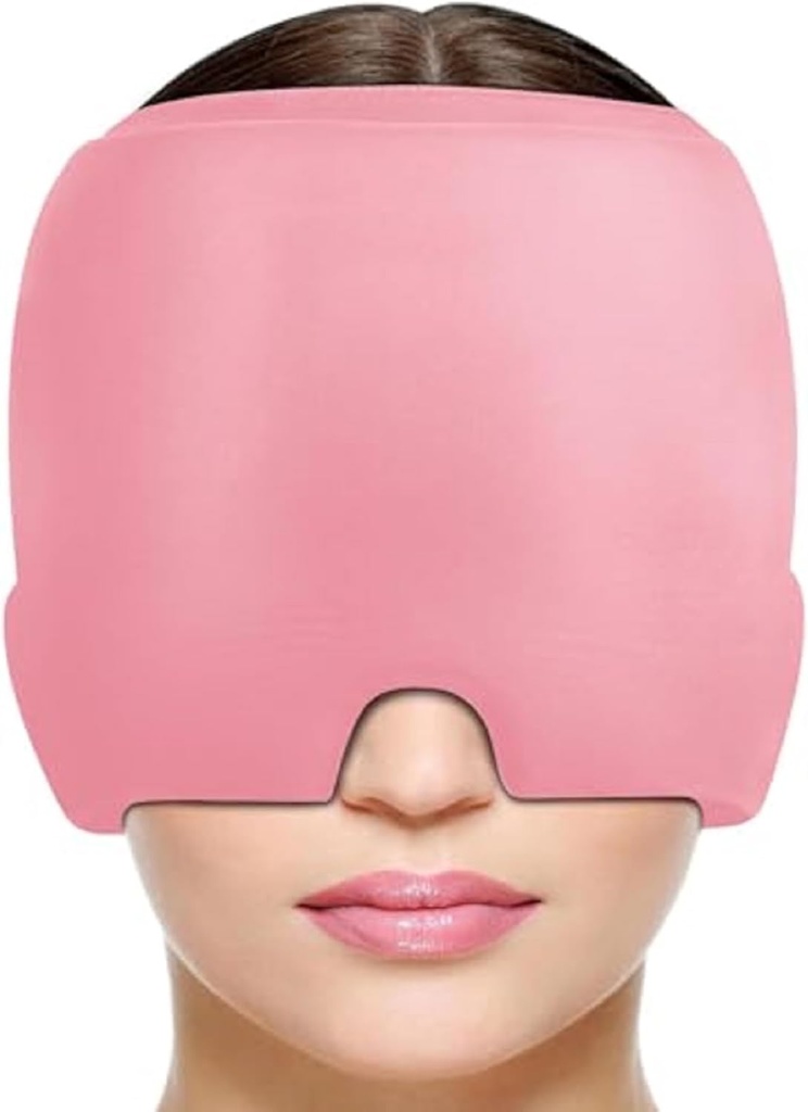 Migræne Hovedpine Relief Cap, Migræne Relief Cap Hot & Cold Therapy Hat Mask Odorless Migræne Hovedpine Hat for Puffy Eyes Hover Tension Sinus & Stress Relief