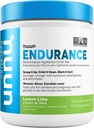 Nuun Hydration Endurance Powder, Lemon Lime, Workout Support, 5 Essential Electrolytes for Hydration + Kulhydrater, Vegan, Non- GMO, (16 Servere - Kanister)