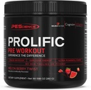 PEScience Prolific Pre Workout Pulver til mænd og kvinder med L- Citrullin, Nitrooxide Booster, Energy Powder & Nootrop for Focus - Fortræning uden Beta Alanine - 40 Scoops, Melon Berry Twist