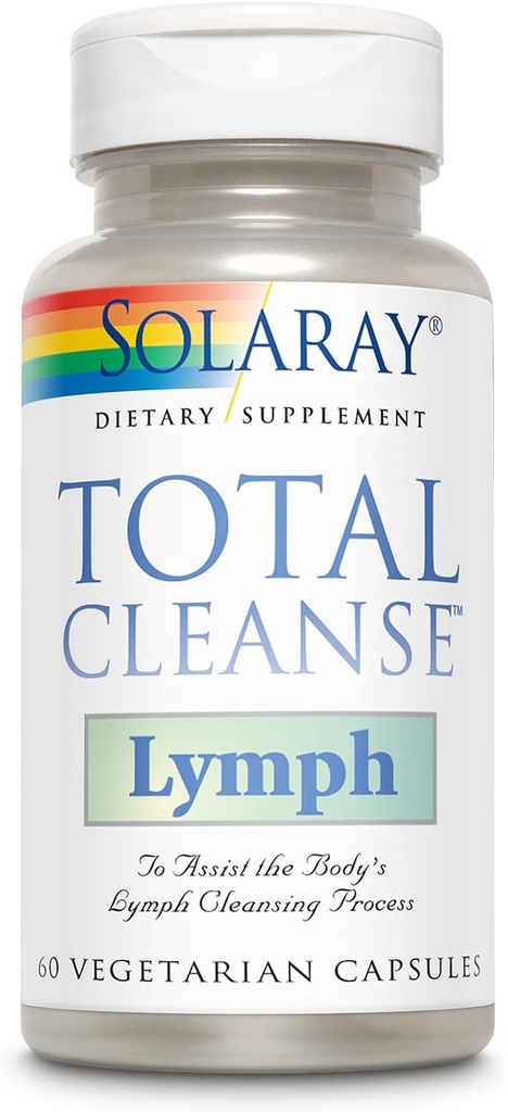 SOLARAY i alt Cleanse Lymph - Herbal Wellness Complex - Ginger Root, Echinacea, Yerba Mate, Burdock Root, Red Clover, Gotu Kola og Horse Chestnut Supplement, 60-Day Garanti, 60 VegCaps, 30 Servering