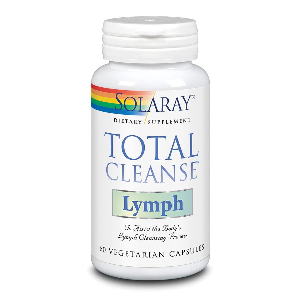 SOLARAY i alt Cleanse Lymph - Herbal Wellness Complex - Ginger Root, Echinacea, Yerba Mate, Burdock Root, Red Clover, Gotu Kola og Horse Chestnut Supplement, 60-Day Garanti, 60 VegCaps, 30 Servering