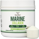 Dobbelt Wood Kosttilskud Marine Collagen pulver (1 LB / 16 OZ af hurtig opløsning Marine Collagen Peptider) Wildfanget, Unflavored, Mikronized - Scoop Inkluderet, Ingen Fillers (38 Serveringer af 12 Grams Hver)